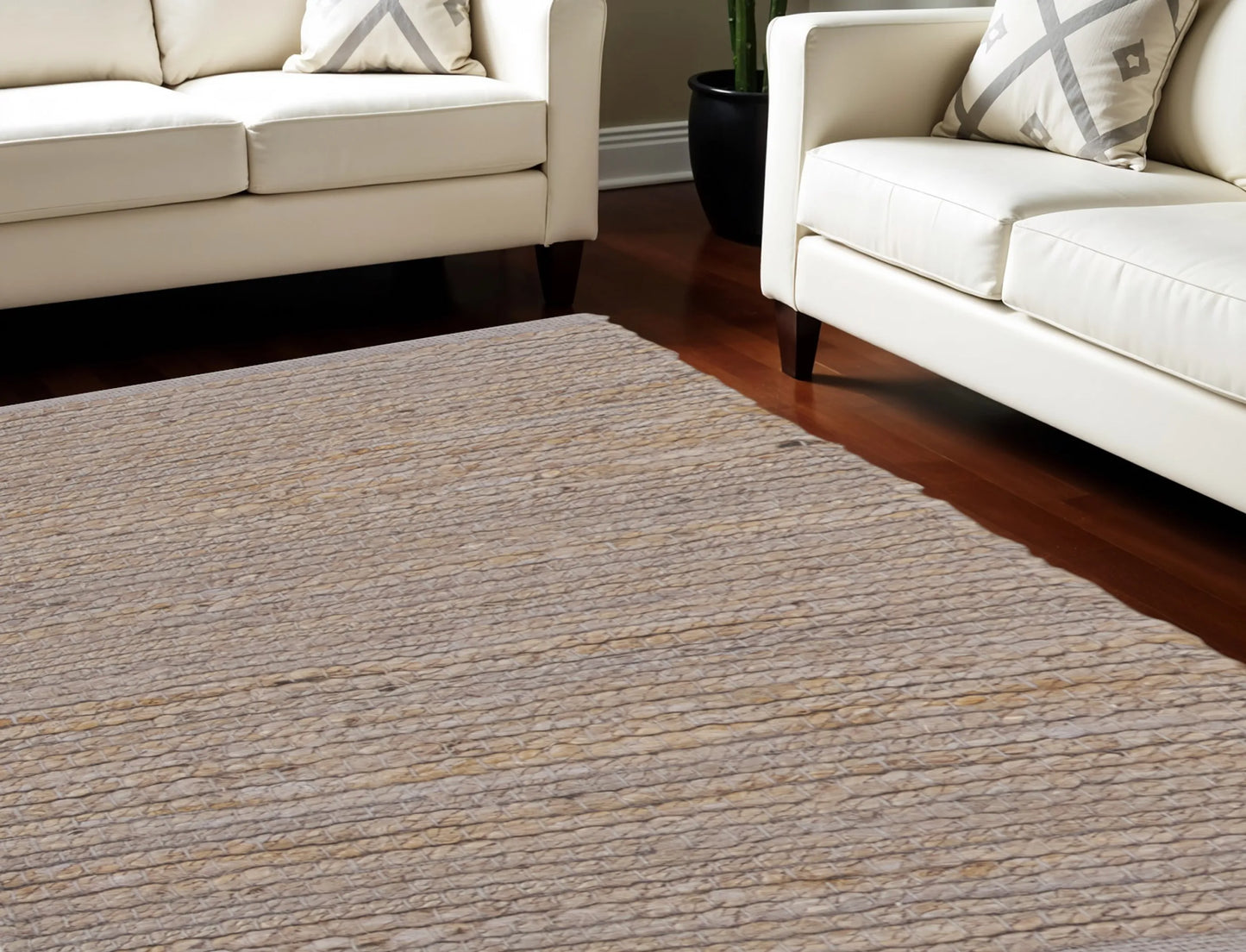 Gray Jute Hand Woven Area Rug - 8' x 10'