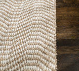 Dusty Waves Jute Rug Weave Pattern Close Up