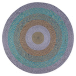 Lilac Bloom Round Jute Area Rug