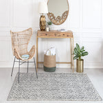 Mannin Charcoal Jute and Ivory Wool Rug