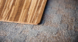Strand-Woven Bamboo Roll-Up Chairmat, 42" x 48", no lip, detail