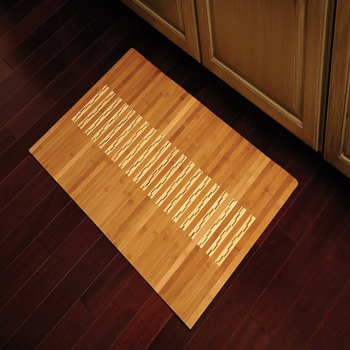 Bamboo Kitchen & Bath Mat Natural Natural Rug Co