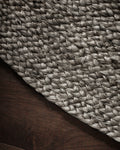 Kerala Dark Gray Jute Rug Weave Detail