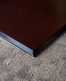 Dark Cherry Bamboo Tri-Fold Chair Mat Close Up Detail