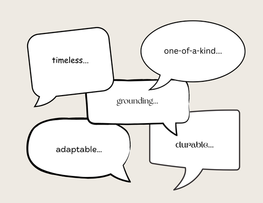 a group of word bubbles with words describing natural fiber rugs