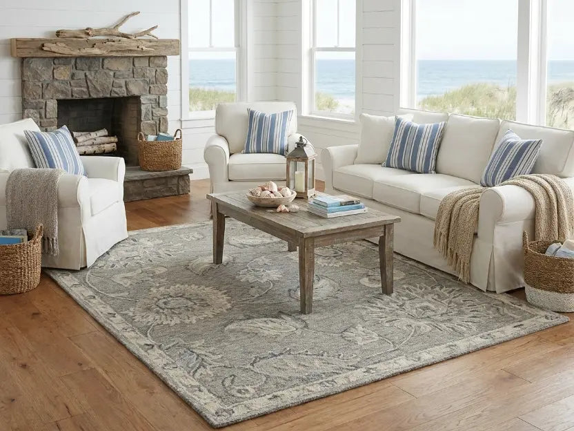 sunny beach house living room 