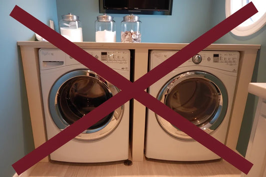 washer and dryer with red x over them