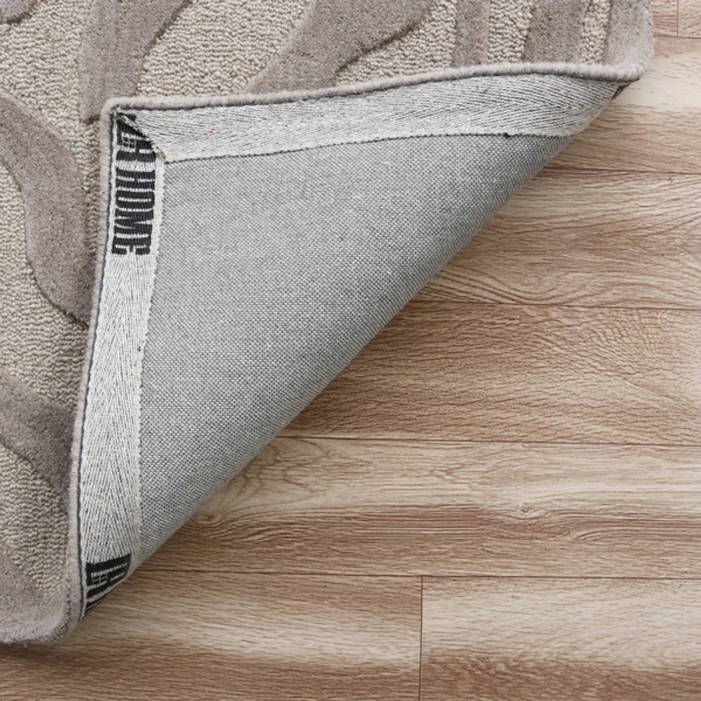 Taupe Zebra Hand Tufted Wool Rug - 7'9" x 9'9"