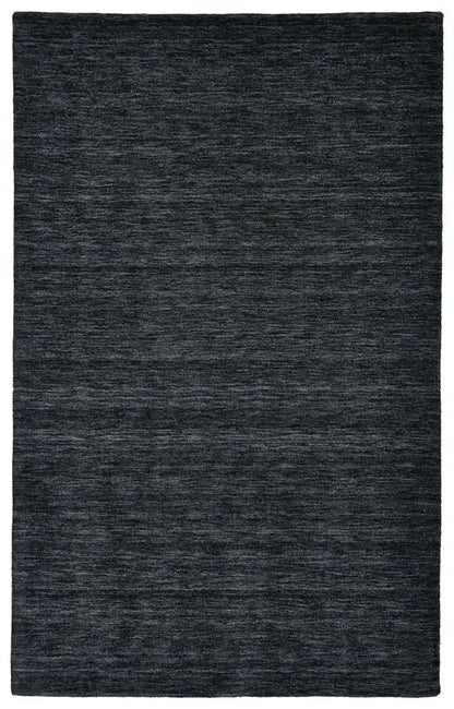 Black Hand Woven Wool Rug - 8' x 11'