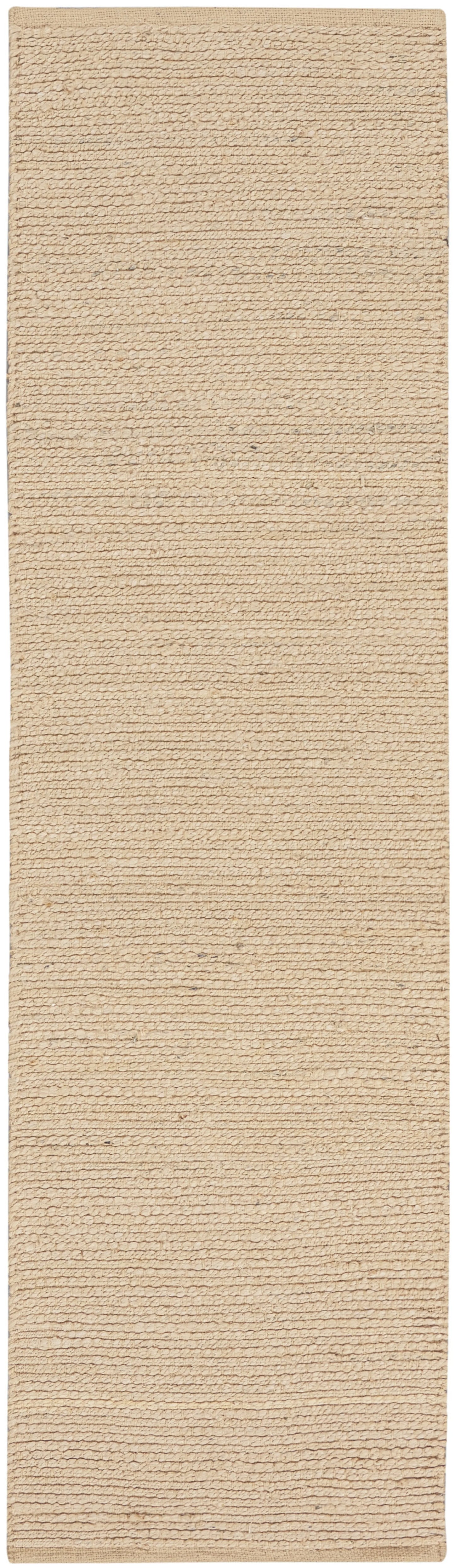 Beige Hand Woven Jute Runner - 12'