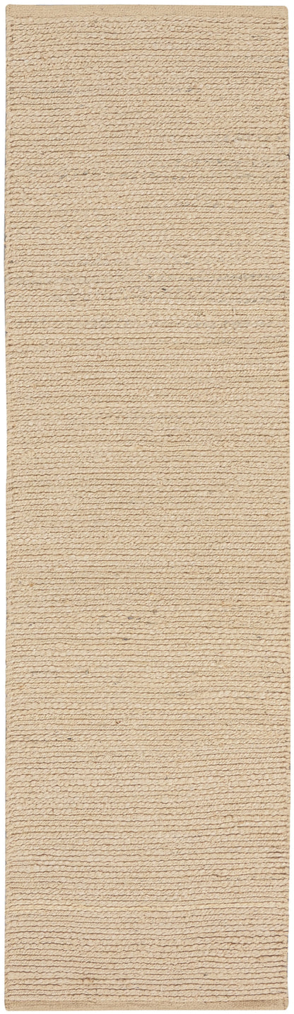 Beige Hand Woven Jute Runner - 12'