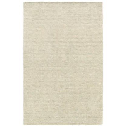 Beige Wool Hand Tufted Area Rug - 5' x 8'