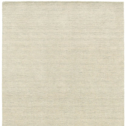 Beige Wool Hand Tufted Area Rug - 5' x 8'