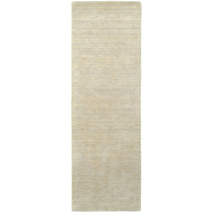 Beige runner rug on a white background