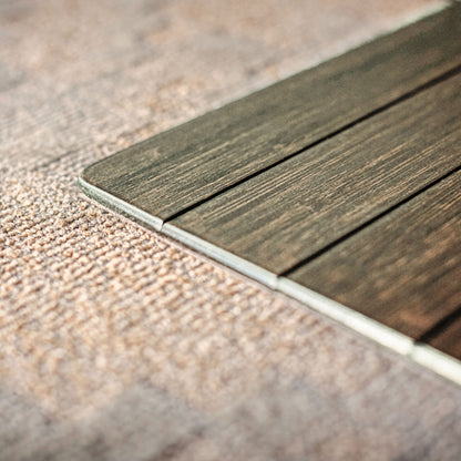 Java Standard Bamboo Chair Mat No Lip edge detail