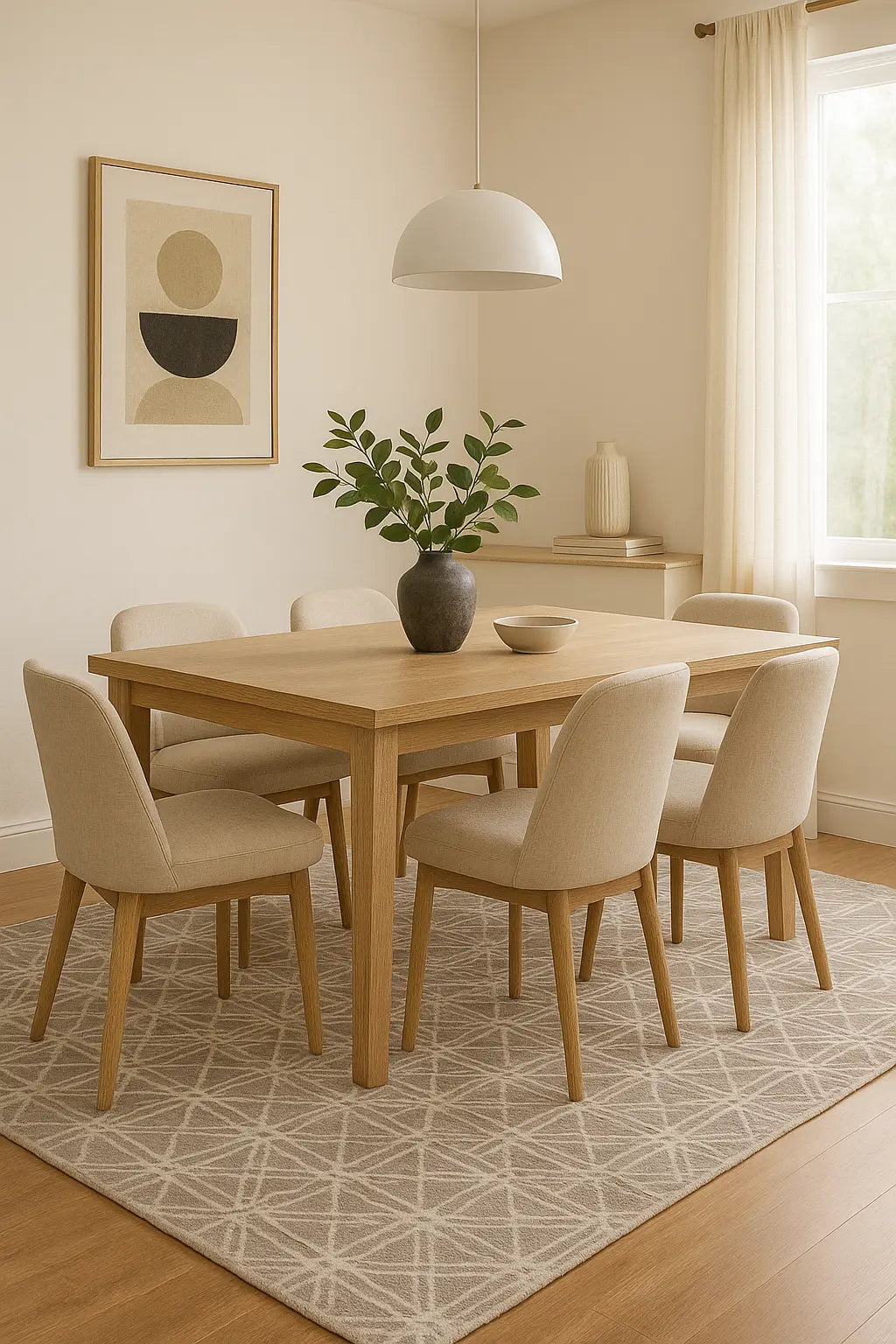 Taupe, Ivory & Tan Hand Tufted Wool Rug - 8' x 11"