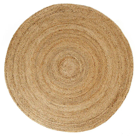 Top Seller - Kerala Natural Round Handloom Woven Jute Rug (Asst. Sizes)