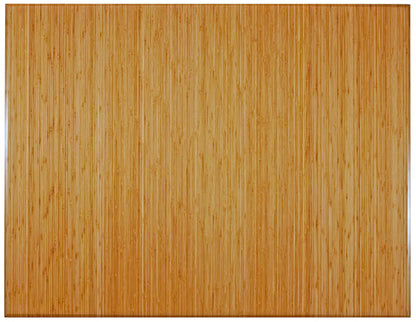 Large natural bamboo foldable office chair mat, 47 × 60 inches