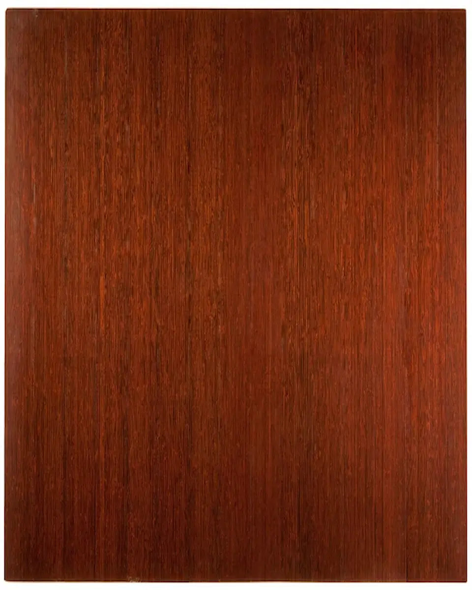 Deluxe Roll-up Bamboo Office Chair Mat - Natural & Dark Cherry