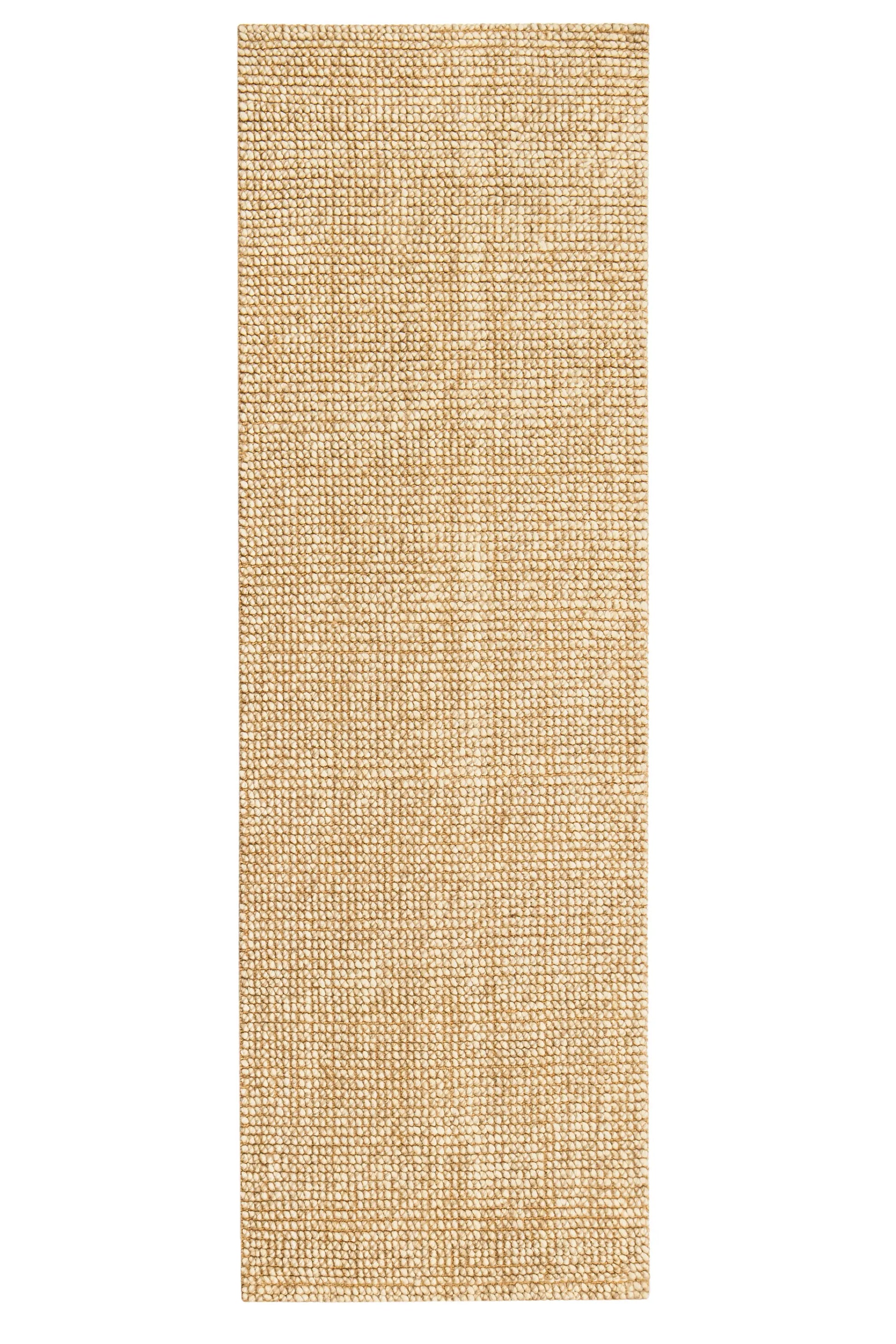 beige woven runner rug