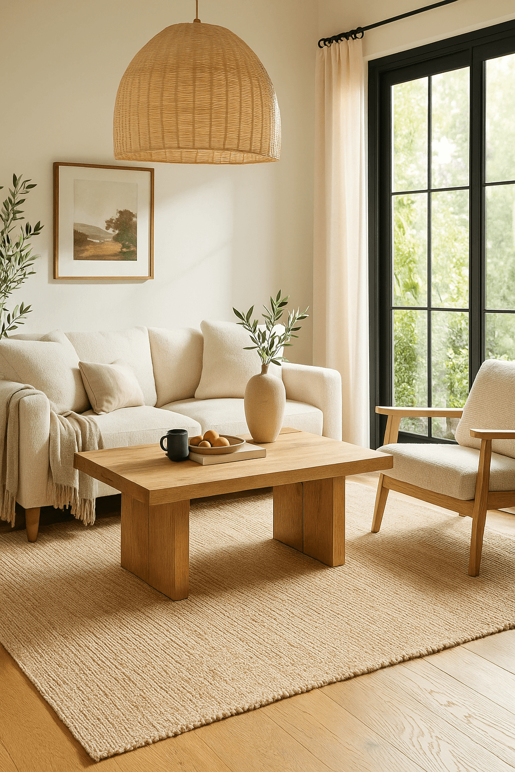 Madeline Handloom Woven Jute & Wool Rug in modern living ropm