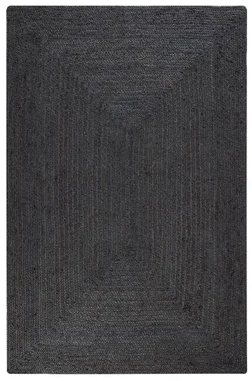 Dark gray rectangular rug on a white background