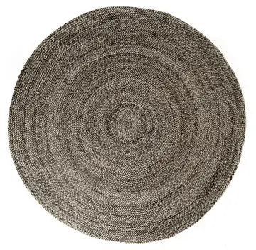 round gray jute rug