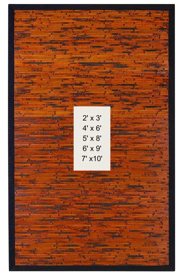 Mahogany Brick Moso Bamboo Rug
