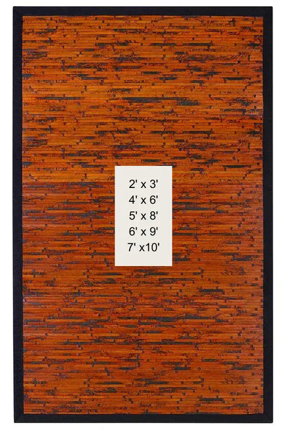 Mahogany Brick Moso Bamboo Rug