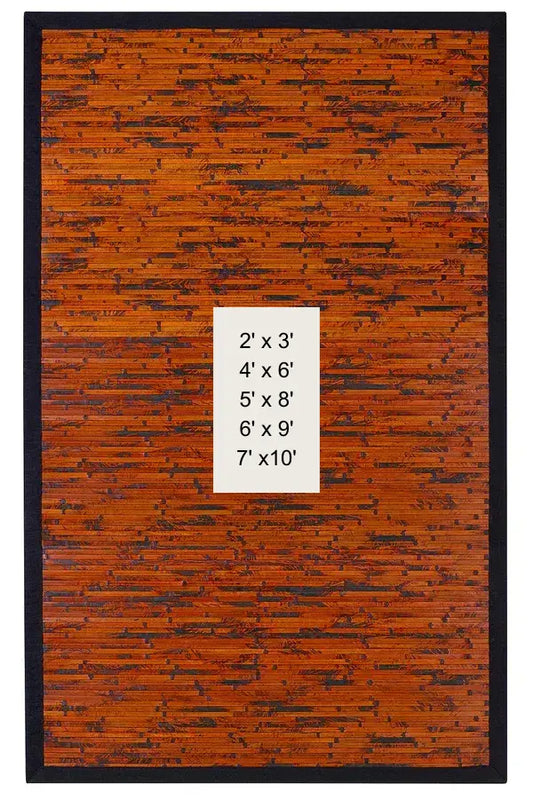 Mahogany Brick Moso Bamboo Rug