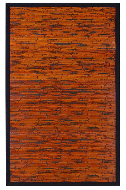 mahogany brick bamboo rug on white background 