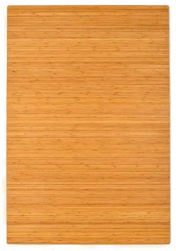 Rectangular bamboo mat on a white background