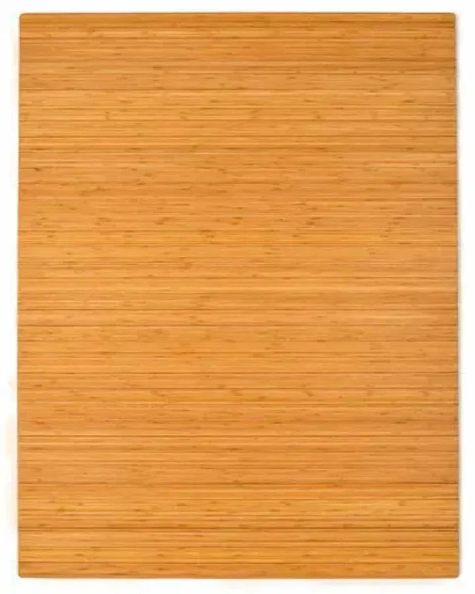 Standard Roll-up Bamboo Office Chair Mat - Natural & Dark Cherry