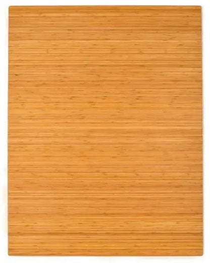Standard Roll-up Bamboo Office Chair Mat - Natural & Dark Cherry