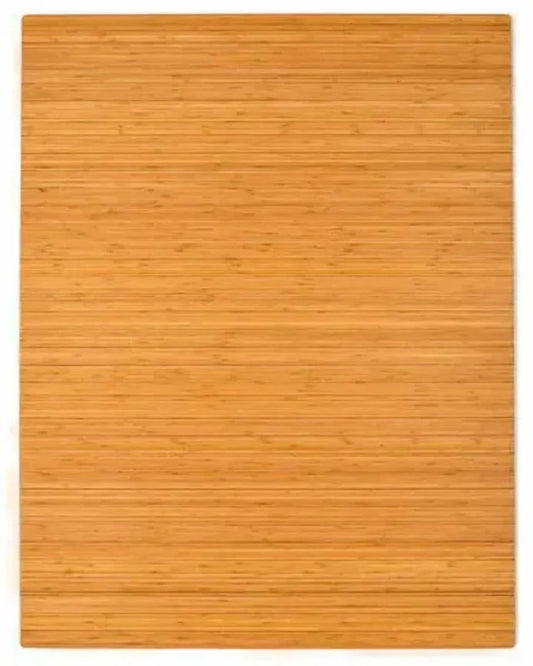 Standard Roll-up Bamboo Office Chair Mat - Natural & Dark Cherry