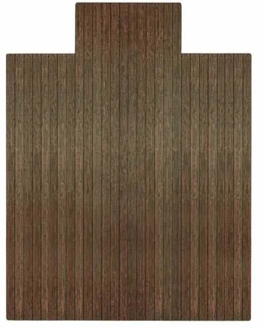 Standard Bamboo Office Chair Mat with Lip - Espresso
