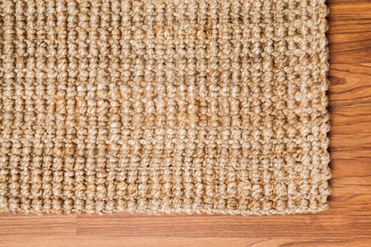 Andes Hand Woven Natural Jute Rug corner detail