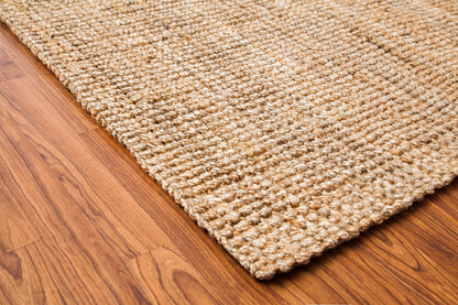 Andes Hand Woven Natural Jute Rug edge detail