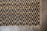 Zircon Black Diamond Jute & Cotton Rug Weave Pattern