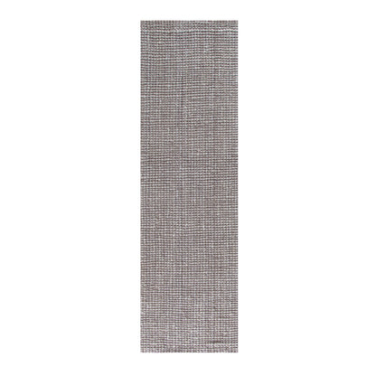 Andes Handloom Woven Gray Jute Area Runner Rug 