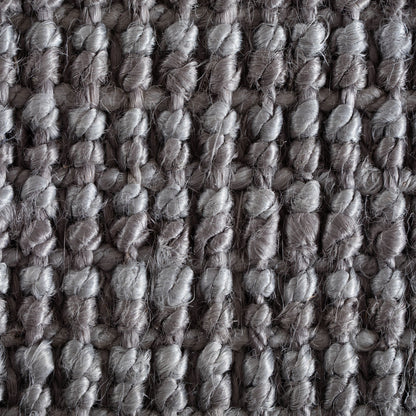 Andes Handloom Woven Gray Jute Area Rug weave detail