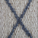 Kingston Ivory with Gray/Blue Diamond Rug