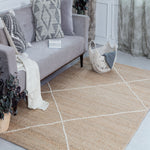 Parallel Lines Natural with Ivory Wool Stripe Rug