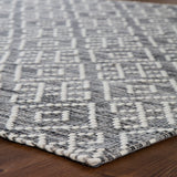 Mannin Charcoal Jute and Ivory Wool Rug