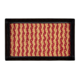 Metal Boot Tray with Red & Tan Coir Insert 5