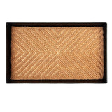 Metal Boot Tray with Rectangle Embossed Tan Coir Insert image 1