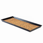 Metal Boot Tray with Black & Tan Coir Insert Sideview