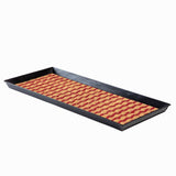 Metal Boot Tray with Red & Tan Coir Insert Side