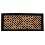 Metal Boot Tray with Tan, Diamond Coir & Rubber Insert
