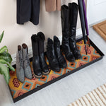 Metal Boot Tray with Tan & Multi Tribal Coir Insert image 3